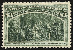 Sale 984, Lot 594, 1893 Columbian Issue ($2.00 thru $5.00, Scott 242-245)