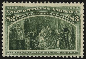 Sale 984, Lot 596, 1893 Columbian Issue ($2.00 thru $5.00, Scott 242-245)