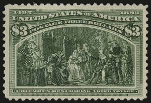 Sale 984, Lot 600, 1893 Columbian Issue ($2.00 thru $5.00, Scott 242-245)