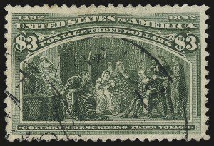 Sale 984, Lot 602, 1893 Columbian Issue ($2.00 thru $5.00, Scott 242-245)