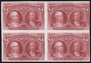 Sale 984, Lot 605, 1893 Columbian Issue ($2.00 thru $5.00, Scott 242-245)