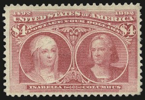Sale 984, Lot 609, 1893 Columbian Issue ($2.00 thru $5.00, Scott 242-245)