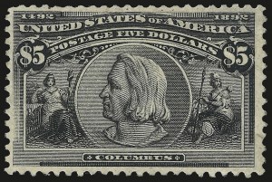 Sale 984, Lot 626, 1893 Columbian Issue ($2.00 thru $5.00, Scott 242-245)