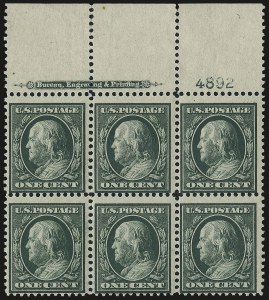 Sale 984, Lot 811, 1909 Bluish Paper Issue (Scott 357-366)