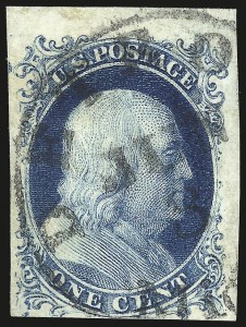 Sale 984, Lot 84, 1c 1851-56 Issue (Scott 5-9)