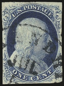 Sale 984, Lot 85, 1c 1851-56 Issue (Scott 5-9)