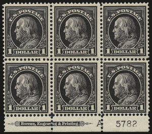 Sale 984, Lot 884, 1912-14 Washington-Franklin Issue (Scott 405-423)