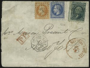 Sale 989, Lot 104, 1867-68 Grilled Issue and 1875 Re-Issue