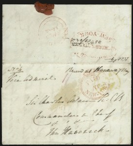 Sale 989, Lot 18, British Postal Agency in New York