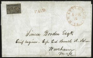 Sale 989, Lot 33, Postmasters Provisionals