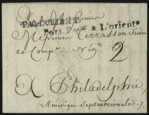 Sale 989, Lot 5, French Packet Service, 1783-1788
