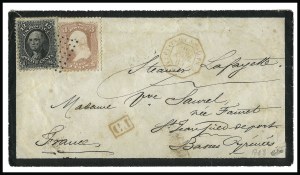 Sale 989, Lot 93A, 1861-66 Issue, incl. Encased Postage