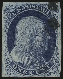 Sale 992, Lot 2034, 1c 1851-56 Issue (Scott 5-9)