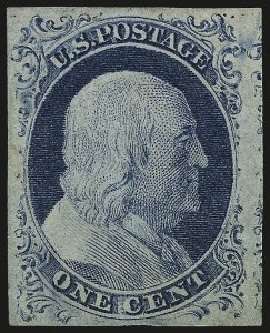 Sale 992, Lot 2037, 1c 1851-56 Issue (Scott 5-9)