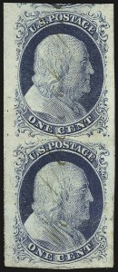 Sale 992, Lot 2041, 1c 1851-56 Issue (Scott 5-9)