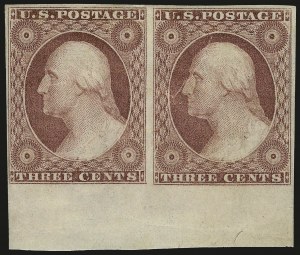Sale 992, Lot 2043, 3c and 5c 1851-56 Issue (Scott 10-12)