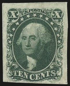 Sale 992, Lot 2053, 10c and 12c 1851-56 Issue (Scott 13-17)
