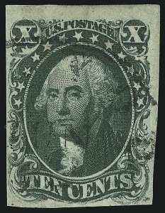 Sale 992, Lot 2055, 10c and 12c 1851-56 Issue (Scott 13-17)