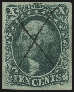 Sale 992, Lot 2061, 10c and 12c 1851-56 Issue (Scott 13-17)