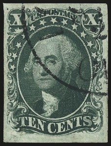 Sale 992, Lot 2062, 10c and 12c 1851-56 Issue (Scott 13-17)