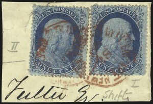 Sale 992, Lot 2068, 1c 1857-60 Issue (Scott 18-24)