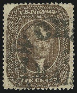 Sale 992, Lot 2090, 3c-5c 1857-60 Issue (Scott 25-30A)
