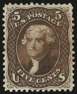 Sale Number 992, Lot Number 2128, 1861-66 Issue (Scott 73-78)