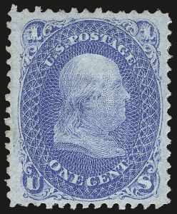Sale 992, Lot 2148, 1867-68 Grilled Issue (E Grill - Scott 86-91)