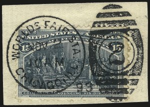 Sale 992, Lot 2283, 1893 Columbian Issue (1c thru 8c, Scott 230-236)