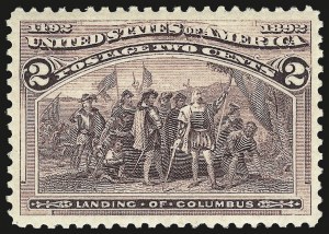 Sale Number 992, Lot Number 2285, 1893 Columbian Issue (1c thru 8c, Scott 230-236) Sale Number 992, Lot Number 2285, 1893 Columbian Issue (1c thru 8c, Scott 230-236)