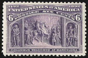 Sale 992, Lot 2291, 1893 Columbian Issue (1c thru 8c, Scott 230-236)