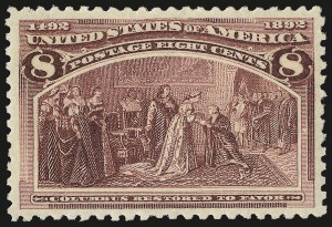 Sale 992, Lot 2292, 1893 Columbian Issue (1c thru 8c, Scott 230-236)