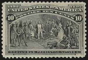 Sale 992, Lot 2295, 1893 Columbian Issue (10c thru $1.00, Scott 237-241)