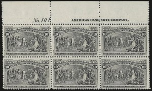 Sale 992, Lot 2296, 1893 Columbian Issue (10c thru $1.00, Scott 237-241)