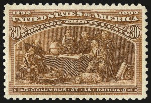 Sale 992, Lot 2299, 1893 Columbian Issue (10c thru $1.00, Scott 237-241)