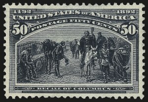 Sale 992, Lot 2304, 1893 Columbian Issue (10c thru $1.00, Scott 237-241)