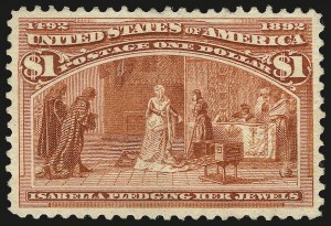 Sale 992, Lot 2312, 1893 Columbian Issue (10c thru $1.00, Scott 237-241), $1.00 Columbian (241) Sale 992, Lot 2312, 1893 Columbian Issue (10c thru $1.00, Scott 237-241)