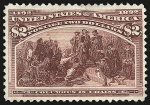 Sale 992, Lot 2318, 1893 Columbian Issue ($2.00 thru $5.00, Scott 242-245)