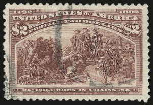 Sale 992, Lot 2324, 1893 Columbian Issue ($2.00 thru $5.00, Scott 242-245)