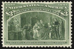 Sale 992, Lot 2331, 1893 Columbian Issue ($2.00 thru $5.00, Scott 242-245)