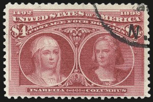 Sale 992, Lot 2337, 1893 Columbian Issue ($2.00 thru $5.00, Scott 242-245)