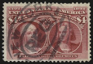 Sale 992, Lot 2339, 1893 Columbian Issue ($2.00 thru $5.00, Scott 242-245)
