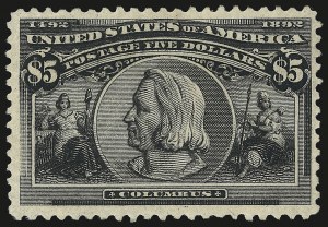 Sale 992, Lot 2340, 1893 Columbian Issue ($2.00 thru $5.00, Scott 242-245)