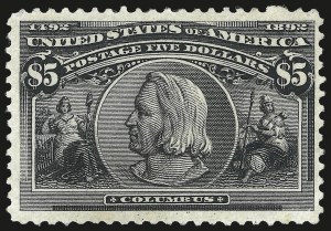 Sale 992, Lot 2345, 1893 Columbian Issue ($2.00 thru $5.00, Scott 242-245)