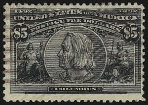 Sale 992, Lot 2347, 1893 Columbian Issue ($2.00 thru $5.00, Scott 242-245)