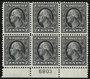 Sale 992, Lot 2468, 1912-14 Washington-Franklin Issue (Scott 405-423)