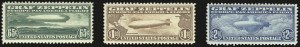 Sale 992, Lot 2581, Air Post Graf Zeppelin Issue (Scott C13-C15)