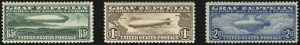 Sale 992, Lot 2584, Air Post Graf Zeppelin Issue (Scott C13-C15)