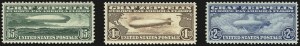 Sale 992, Lot 2586, Air Post Graf Zeppelin Issue (Scott C13-C15)