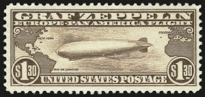 Sale 992, Lot 2588, Air Post Graf Zeppelin Issue (Scott C13-C15)